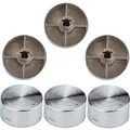 LZKHEH 6er-Set Metall-Gasherd-Drehknöpfe, 6mm, universal für Herd & Kochfläche - inkl. Locks & Steuerung für Gas-Ofen-Schalter in der Küche.