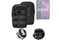 K-S-Trade Handyhülle für TCL 306, Holster Gürtel Tasche Handy Tasche Schutz Hülle dunkel-grau viele