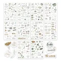 colortouch Hochzeit Aufkleber Gästebuch (325 Motive), Sticker Hochzeit für Fotoalbum, 10 Blatt Hochzeitssticker für Scrapbook oder Bullet Journal, Vintage Hochzeitsdeko, Wedding Deko mit Herz