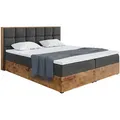 Meblini Boxbett, Schwarz, Textil, H3, 180x200 cm, Schlafzimmer, Betten, Boxspringbetten