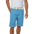 riverso Chinoshorts Herren Shorts RIVHenry Regular Fit Bermudashorts mit Gürtel blau W 44