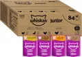 Whiskas Junior 84x85g 84 Portionsbeutel Geflügel Auswahl Gelee Großpackung