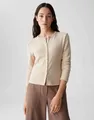 OPUS Longsleeve SALTUS Slim Button-up aus Rippjersey schmale Passform, weicher Griff, elastischer Stoff