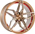 Corspeed Kharma higloss-bronze brushed surface undercut trimline red 9x20 ET40 - LK5/114.3 ML73.1 Alufelge bronze