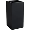 VIVANNO Pflanzkübel Fiberglas BLOCK Säule - Anthrazit Matt (1 St), 40x40x80 cm schwarz 128 l | 40 cm x 80 cm x 40 cm