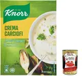 3x Knorr Crema con Carciofi, Artischockencreme, Fertiggerichte 88g+Polpa 400g
