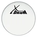 XDrum 22" Coated Kick Drumfell (22" weiß, aufgerauhte Mylar-Schicht, offener, warmer Klang mit dezentem Attack und langem Sustain)