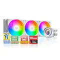 ID-COOLING FX360 INF flüssiger CPU-Kühler, 360 mm, AIO-Kühler, ARGB Infinity Spiegeleffekt, 3 x 120 mm Daisy-Chain-Lüfter, geräuscharmer Betrieb 27,2 dB(A) max., Intel LGA1851/1700/1200/115X, AMD AM5