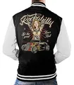 Gasoline Bandit Rockabilly Baseball College Jacke - Old School Hot Rod - Let the Good Times roll M