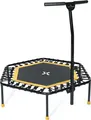 SportPlus Fitness Trampolin für zuhause, Fitnesstrampolin mit Haltefunktion, max Benutzergewicht 100 kg, SP-T-1100-Y