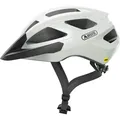 ABUS Rennradhelm Macator MIPS - Fahrradhelm für Einsteiger mit Schirm - geeignet für Zopfträger/-innen - für Damen und Herren - Weiß, Größe ... - Weiß
