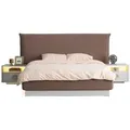 JVmoebel Bett Komfortbett Luxusbett Bett Schlafzimmer Designbett Moderne (1-tlg., Nur Bett), Made in Europa braun