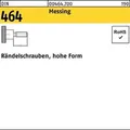 Rändelschraube DIN 464 hohe FormM6x 12 Messing 25 Stück