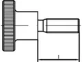 25 x Rändelschrauben, hohe Form DIN 464 Messing M 6 x 12, CAB FASTENING