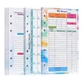 A6-Budgetplaner, NachfüLlung, 82 Blatt, Monats- und Wochenplaner, Notizbloc4056
