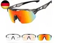 Fahrradbrille Herren Damen Selbsttönend, Photochrome Laufbrille UV400 mit 