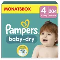 Pampers® Windeln Baby Dry Größe 4 204ST für Babys und Kleinkinder (4-18 Monate) 8006540785034