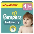 Pampers® Windeln Baby Dry Größe 4 204ST für Babys und Kleinkinder (4-18 Monate)