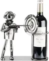 BRUBAKER Weinflaschenhalter Schütze mit Gewehr und Zielscheibe - Metall Flaschenhalter Schießsport - Wein Geschenk für Sportschützen und Jäger - 25 cm Flaschenständer Dekoration mit Grußkarte