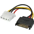 Lindy Netzteil interne Stromversorgung, 4-polig (W) bis SATA Leistung (M) (15 cm, 4 pin Molex, SATA) (70396)