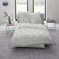 ESTELLA Mako Jersey Bettwäsche 135x200 Amalie Platin Ornamente Natur 6893-915