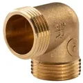 Messing Gewinde-Fitting 90° Winkel 1"AG - 1"AG (DN 25) - schwere Ausführung