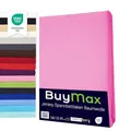 Buymax Spannbettlaken 180x200cm Baumwolle 100% Spannbetttuch Bettlaken Jersey, Matratzenhöhe bis 25 cm, Farbe Altrosa