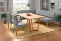 OTTO home Eckbankgruppe Ponza Eckbank Küchenbank, (Set, 4-tlg), Sitzgruppe Esszimmer Stühle Tisch und Bank bequem gepolstert