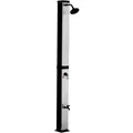 Home Deluxe Solardusche, Nickel, Schwarz, Metall, Kunststoff, 19x19x217 cm, Freizeit, Pools und Wasserspaß, Gartenduschen