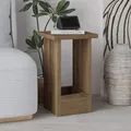 HOCUS PICUS Moderner Beistelltisch, schmal, quadratisch, schmal, industrieller Kaffeetisch, Tablett, minimalistisches Design, Holzwerkstoff, Sofatisch für kleine Räume, Wohnzimmer, Schlafzimmer, 30 (B