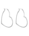 Purelei Big Love Ohrringe (Silber) – Damenohrringe aus langlebigem Edelstahl – Wasserfeste Ohrringe Damen – 44,5 x 42 mm – Modeschmuck für deinen individuellen Look