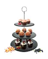Sendez Etagere 3 Stöckig Ø30cm aus Schiefer Kuchenplatte Kuchenständer Servierständer