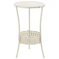 Bistrotisch Vintage-Stil Rund Metall Weiß Stehtisch Bartisch Partytisch vidaXL