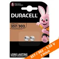 2 x Duracell 357 / 303 SR44 Uhrenbatterie LR44 SR1154 Knopfzelle Silberoxid