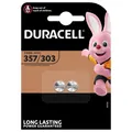 Duracell 357 303 Knopfzelle Batterie SR44 Silberoxid 2 Stück Long Lasting 1.5V