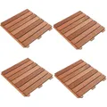 4x FSC Bangkirai Gartenfliese 50x50 cm = 1 m² Yellow Balau Holzfliese Terrassenfliese wetterfest schwere Qualität