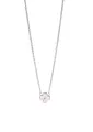 Purelei Cuore Rosé Kette – wasserfest & verstellbar | Edelstahlkette mit Kleeblatt & roséfarbenen Zirkonias | 14K Vergoldung & 18K Roségold | Symbol für Glück & Liebe (Silver)