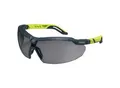 Schutzbrille Uvex i-5, ergonomisch, Augen- und Seitenschild, UV-Filter, verstellbarer Bügel, metallfrei, Kunstsoff, anthrazit-gelb