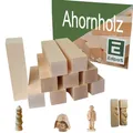 Edpas Schnitzholz Ahorn - 10 Stück Holzblock + Schnitzvorlage zum schnitzen
