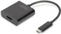 DIGITUS - Externer Videoadapter - USB-C 3,1 - HDMI - Schwarz (DA-70852)