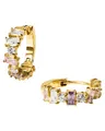 Purelei Fancy Ohrringe (Gold) – Damenohrringe aus Zirkonia-Schmucksteinen und Edelstahl (14K vergoldet) – Wasserfeste Creolen – 17 mm Durchmesser – Modeschmuck für deinen individuellen Look
