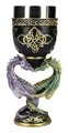 Figuren Shop GmbH Becher Drachen Kelch – Fantasy Becher Statue Herz Symbol Liebe 19,5 cm, Kunststein (Polyresin), Edelstahl