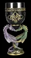Gothic Weinglas Drachenkelch- Zwei Drachen Formen ein Herz - Fantasy 200 ml
