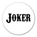 Aufkleber Joker Schriftzug 10cm Sticker Joker Geschenkidee Präsent Mitbringsel S