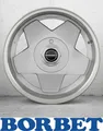 4x Borbet A 7X15 5/100 ET35 Silver Polished
