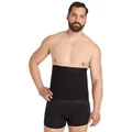 FINN Design Shapinghose Kompressions-Gürtel Herren - Shapewear Bauchbinde aus Baumwolle Starker Body-Shaper für einen flacheren Bauch schwarz L