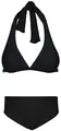 Aquarti Mädchen Bikini Set Bustier Bikinislip Zweiteiliger Badeanzug, Farbe: Zum Binden - Schwarz, Größe: 158