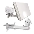 Selfsat H30 D1 – Kompakte SAT Flachantenne mit Single-LNB – Ideal für Balkon und Wohnmobil, Digital SAT Antenne für Astra 19.2° und Hotbird, Weiß