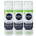 Nivea Men Sensitiv Rasierschaum 3 x 200 ml für empfindliche Haut Set