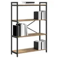 vidaXL Bücherregal Artisan-Eiche 80 x 30 x 120 cm Holzwerkstoff, Moderner Industrie-Bücherregal, Gestell für Stauraum, Deko Regal für die Wohnung, freistehender Buchschrank